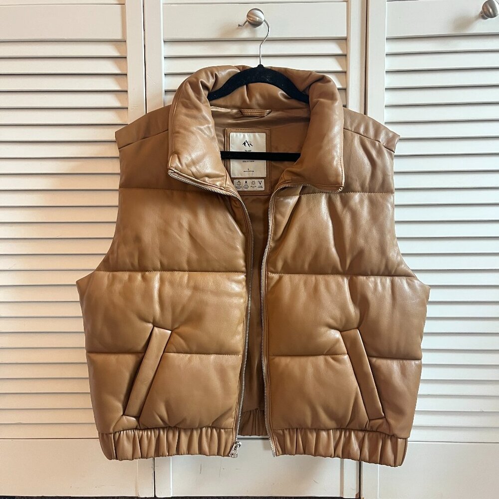 Abercrombie Ultra Collection Vegan Leather Puffer Vest